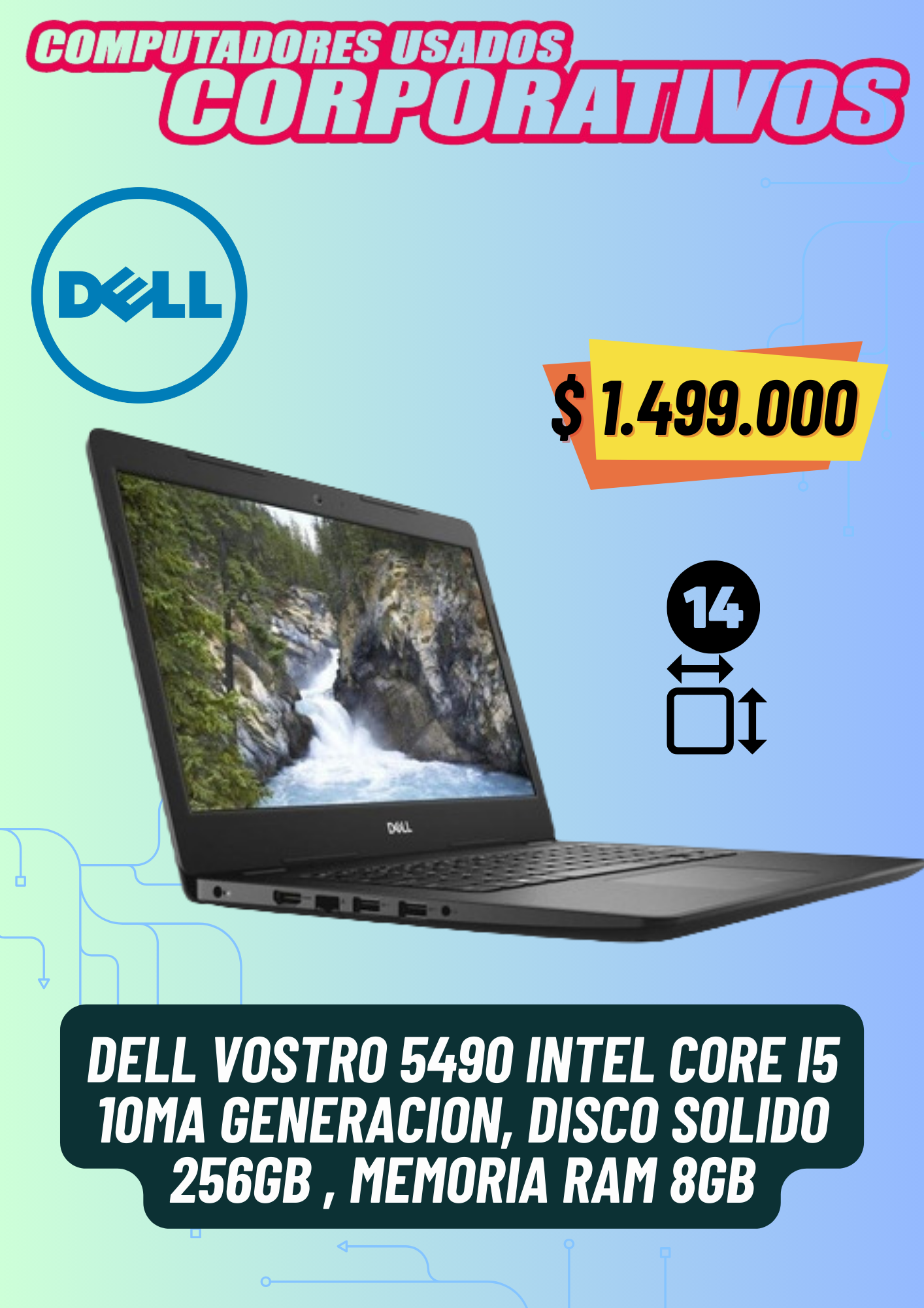 Dell Vostro 5490  Intel® Core™ i5 decima generación